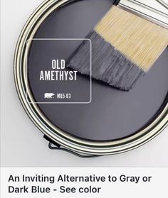 an invining alternative to gray or dark blue paint with the words old amethyst on it