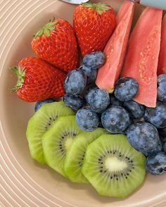 there is a plate with fruit on it