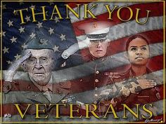 an american flag with two soldiers and the words thank you veterans