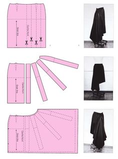 the sewing pattern shows how to make a cape