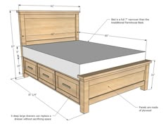 how to build a farm house storage bed