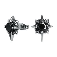 PRICES MAY VARY. Made of 316L Stainless Steel/ AAA Grade Cubic Zircon/ Stone, Lead & Nickle Free, Eco-friendly, Hypo-allergenic and Durable. Variety Cool Design Including Dragon Claw, Sword, Lion, Cross, Crown, Feather, etc for Your Choosing. Perfect for Gothic, Punk, Biker, Hip-Hop or Rock’ Fan. High Polished Comfortable To Wear. So Exquisite Post Earrings Can Show Your Personality and Charming. Bar Thickness: 18G(0.9mm), Bar Length: 10mm. Stone Size: 7mm-16mm, Pls Check Pictures for Different Male Earrings Cuff, Dark Earring Set, Mens Black Cross Earrings, Earrings For Young Boys, Cheap Black Punk Rings, Boys Black Earrings, Fanticy Mens Dangle Earrings, Black Mens Double Ear Piercing, Blsck Stud Earrings