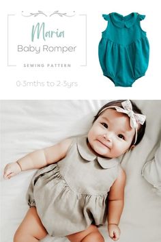 the baby romper sewing pattern is easy to sew