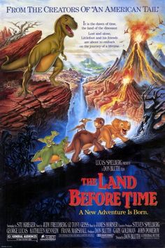 The Land Before Time Movie Poster (11 x 17) - Item MOVID5790 Image 1 Little Dorrit, The Land Before Time, Land Before Time, I Love Cinema, Childhood Movies, 90s Movies, Kids' Movies, 80s Movies, Kid Movies