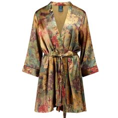 The Gold Floral robe is the perfect light weight satin robe. It comes with a tie and can be worn on its own, or paired with other RANI pieces. We love to wear it right out of the shower, when we're getting ready for a night out, and as a beach cover up! Our sleepwear is 100% polyester satin and intentionally designed to be both lightweight and durable, so they can be worn daily and washed easily.   Use a laundry bag to protect from snagging. Gentle wash cold with similar colours and fabrics, do not bleach, hang to dry, steam iron on low temperature. Pajama Gift Set, Pajamas Gift, Floral Robes, Sleep Wear, Women's Robe, Steam Iron, Jena, Polyester Satin, Soft Natural