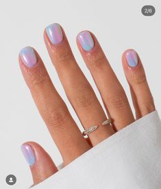 Short Nails Ideas Chrome, Fun Chrome Nails Summer, Rave Nails Short, Painted Nails Ideas, Short Acrylic Summer, Rave Nails, White Tip Nails, Boho Nails, Mens Nails