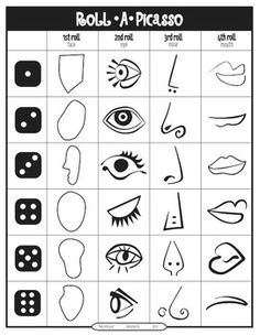 the roll - a - dice game with different faces and eyes