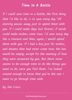 a pink background with the words time in a bottle