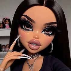 #ai #bratz #baddie #pfp #spam Brats Pfp, Dream Doll Aesthetic, Baddie Cartoon Aesthetic Pfp, Pfp Spam, Chola Aesthetic, Baddie Pfps Aesthetic, Bratz Doll Makeup