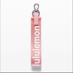 Nwt Lululemon Never Lost Keychain In Pink And White Sold Out Online Lululemon Scrunchie, Lululemon Never Lost Keychain, Never Lost Keychain, Lululemon Scarf, Keychain Pink, Yoga Mat Strap, Lululemon Vinyasa Scarf, Carabiner Keychain, Lululemon Headbands