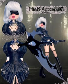 nier automata 2b character dti  themes: video game character, halloween, cosplay pls follow for more :) ♡ Video Game Characters Dress To Impress, 2b Character, Video Game Character Dress To Impress, Empress Outfit, Cosplay Dress To Impress, Dress And Cowboy Boots Outfit, Roblox Outfits Boy, Royal High Roblox Outfits Boy, Dress And Cowboy Boots