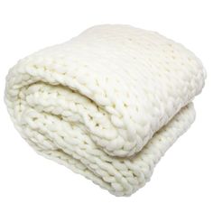 a white blanket folded on top of each other