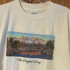 The Perfect Day Tee Shirt ! I Have (3) Xl Shirts ! Nwt Men’s Style Graphic Tees, Thrift Outfit, Mountain T Shirt, Outdoorsy Shirt, Tree Tshirt, Silver Mountain, Bday Gift, Christian Tees, The Perfect Day