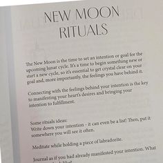 New Moon Intention Setting Journal! Unlock the secrets of moon magic and transform your life with this amazing New Moon Intention Setting Journal! Dive into the mystical world of lunar energy and learn how to manifest your deepest desires through the power of intention-setting. Are you ready to create a truly magical existence? With this insightful book, you'll discover how to harness the unique energies of each Moon phase in accordance with your own inner power and intuition. This practical journal is filled with valuable correspondences, rituals, affirmations, and card spreads for your oracle or tarot decks that will help you find clarity, release power, and increase your intuition. Can you already feel the exciting changes on the horizon? As if that wasn't enough, our New Moon Intention Lunar Energy, New Moon Rituals, The Zodiac Signs, Inner Power, Intention Setting, Lunar Cycle, Mystical World, Guided Journal, Moon Magic