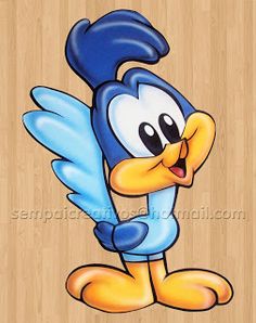 an image of a cartoon bird with blue feathers on it's head and legs