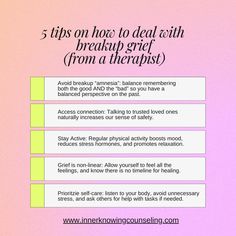 Breakup grief is not often talked about but you are not alone. Here are 5 tips from a therapist on how to cope with a breakup, heal from a breakup, move on from a breakup, and start your life over after a breakup. Coping After A Breakup, Therapy For Breakups, How To Gently Break Up With Someone, How To Deal With Breakups, How To Deal With A Breakup, How To Cope With A Breakup, How To Heal From A Breakup, Heal From A Breakup, Breakup Kit