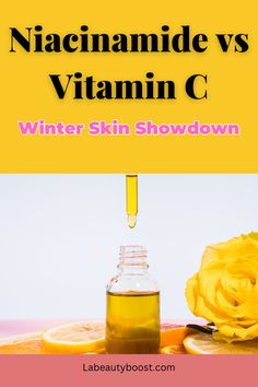 Niacinamide and Vitamin C are both skincare powerhouses, but which one reigns supreme in winter? Click now to find out which ingredient will leave your skin glowing and protected all season long! Niacinamide And Vitamin C, Niacinamide Skincare, Vitamin C Benefits, Beauty Boost, Skincare Benefits, Skin Glowing, Winter Skin Care, Diy Skincare, Brighten Skin Tone