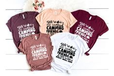 Camping Tshirts, Funny Camping Tshirts, Camp Lovers Gift, Camp Ts, We're More Than Just Camping Friends We're Like A Really Small Gang Shirt -----PRODUCT----- → All our simple color ones like White and Black are 100% Cotton. → All our Heather Colors are cotton/polyester blend and they are super comfy soft! → Short Sleeve Crew-Neck Unisex T-Shirt → Soft and High-Quality Fabric → Sown Jersey → Pre-shrunk → Taped shoulder-to-shoulder → Tear away label → Side Seamed → Retail fit -----How To Order----- 1-) Please, check and review all photos 2-) Choose your t-shirt size and color *Different styles of shirts may have different shades of same color choice due to different manufacturer brands. *For this reason, we recommend you to match shirts from the same styles if you want precisely matching co Funny Camping Tshirts, Camping Shirts Funny, Camping Friends, Camping Shirts, Funny Camping, Gifts For Campers, Camping Humor, Adventure Shirt, Hiking Shirts