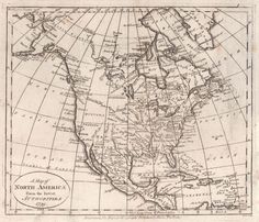 an old map of north america