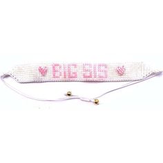 Show your sis some love with our BIG SIS bracelet! The white iridescent background shines with the BIG SIS initials in metallic gold or light pink. Each bracelet also features 3D hearts and an adjustable closure - one size fits most. | Over The Moon Gift | Beaded Bracelets, Big Sis (White, One Size) | Maisonette collects the best children’s products from around the world (unlike Zulily, Etsy, The Tot, Farfetch Kids, Childrensalon, Crate and Kids, Kohls, Wayfair, Buy Buy Baby, Nordstroms, Mini Boden, J.Crew Factory, or PotteryBarn Kids), creating a curated shopping experience for you. Think of us as your shortcut to fashion for litte ones! Trendy White Beaded Bracelet For Birthday, Trendy White Bracelets For Birthday, Trendy White Beaded Bracelets For Party, Cute White Beaded Name Bracelet, White Beaded Bracelets With Letter Beads For Parties, Handmade White Name Bracelet For Friendship, White Adjustable Friendship Bracelets, Adjustable White Bracelet For Birthday, White Beaded Adjustable Bracelet