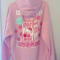 New Sanrio Hello Kitty Strawberry Milk Pink Hoodie Fleece Inside. Kangaroo Pockets. 50% Cotton, 50% Polyester. Approximate Pit To Pit Flat Measurements: Small: 20” Medium: 21.5” Large: 23.5” Brand New. Super Cute, Soft. Kawaii Hooded Top With Graphic Print, Kawaii Graphic Print Hooded Top, Trendy Long Sleeve Hoodie With Hello Kitty Print, Pink Kawaii Hoodie With Letter Print, Harajuku Style Pink Hooded Top, Kawaii Graphic Print Hoodie Top, Harajuku Style Hooded Pink Top, Cute Hooded Top With Graphic Print, Hello Kitty Print Long Sleeve Hoodie For Streetwear