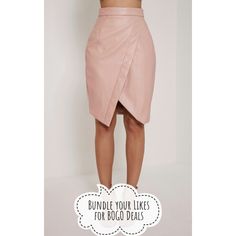 Blush Leather Oozes Attitude & New Season Styling Is All About Making Maximum Impact. Featuring Butter Soft Faux Leather Fabric & A Contemporary Wrap Front Design, This Chic Midi Skirt Can Easily Be Dressed Up W/Elegant Heels Or Down W/Some Block Heel Boots. Approx 59cm/23" In Length. (Based On A Sample Size Uk 8) Model Wears Size Uk 8 Us 0 - Uk 4 Us 2 - Uk 6 Us 4 - Uk 8 Similar To Zara, Topshop, Missguided, H&M To Make An Offer, Please Use The Offer Button. Womens Leather Skirt, Skirt Images, Wrap Midi Skirt, Pu Leather Skirt, Latest Skirts, Leather Midi Skirt, High Waisted Pencil Skirt, Faux Leather Fabric, Skirts Online