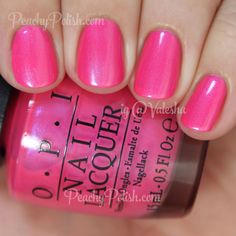 Opi Hotter Than You Pink, Opi Pink, Pink Nail Colors, Opi Nail Colors, Fun Summer Nails, Bright Summer Nails, Purple Nail, French Nail Designs, Nail Colours