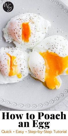 three fried eggs on a white plate