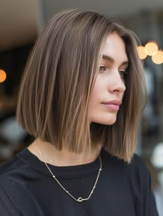 Explore versatile long bob haircuts for women with straight, curly, and thick hair. Hair Bobs, Grey Hair Looks, Mom Hair, Bob Hairstyles For Thick, Braided Bun Hairstyles