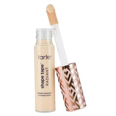 Medium coverage, radiant finish concealer. Tarte\'s shape tape radiant concealer gives featherlight medium coverage for a no-makeup-makeup look that wont hide your freckles or cake your face. Featherlight medium coverage with radiant finish for healthy-looking skin. Photoluminescent complex converts UV light to blue light to neutralize dark circles & brighten for a soft-focus glowy effect. Triple hyaluronic acid blend drenches skin in 24-hr hydration. Undereyes & texture look smoother. Packed wi Tarte Shape Tape, Shape Tape, Soft Focus, Uv Light, Dark Circles, Light Beige, Concealer, Makeup Looks, Beauty Makeup