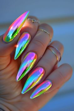 Make a statement with neon rainbow chrome nails. Follow us for more bold nail art ideas and check out our blog to see the top nail trends of 2024. Neon Nails Acrylic | Neon Acrylic Nails | Neon Nails Designs | Neon Nails | Neon Pink Nails | Summer Neon Nails | Summer Nails Colors | Summer Nails Inspo 2024 | Summer Nails Colorful | Summer Nails Gel | Summer Nails Aesthetic | Summer Nails Purple | Summer Nails Bright | Summer Nails Neon | Cute Summer Nails Neon Nails Square, Neon Nails Acrylic, Neon Nails Designs, Acrylic Nails Neon, Neon Nail Art Designs, Summer Nails Neon, Neon Pink Nails, Reflective Nails, Rainbow Nails Design