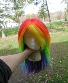 This wig is great for cosplay and dress up. It is inspired by Rainbow Dash from MLP. This high quality wig is full and luxurious. It features a all the colors of the rainbow in a long layered look. Check out more wigs here: https://www.etsy.com/shop/GustavosGoods?section_id=13877683&ref=shopsection_leftnav_5 Check out more tails here: https://www.etsy.com/shop/GustavosGoods?section_id=15723317&ref=shopsection_leftnav_8 Check out the horn and ears here: https://www.etsy.com/listing/189502724 Here Rainbow Hair Wig, Scene Rainbow Hair, Rainbow Dash Hair, Rainbow Dash Cosplay, Mlp Cosplay, Dyed Hair Men, Rainbow Wig, Rainbow Hair Color, The Colors Of The Rainbow