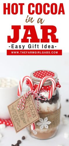 hot cocoa in a jar gift idea