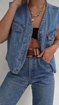 Denim Fall Outfits, Outfit Denim Jacket, Gala Gonzalez, Outfit Denim, Looks Jeans, Emmanuelle Alt, Denim Jacket Outfit, Looks Country, Nashville Outfits