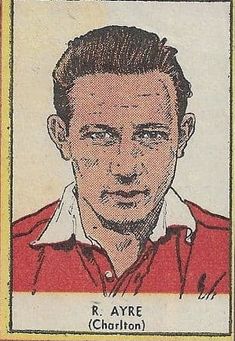 an old football card with a man's face and name on the back side