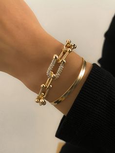 Urban Solid Color Geometric Alloy Bracelet Accessories Winter Typ, Bracelet Accessories, Classy Jewelry, Jewelry Lookbook, Jewelry Photography, Silver Accessories, Gold Accessories, Jewelry For Her, Girly Jewelry