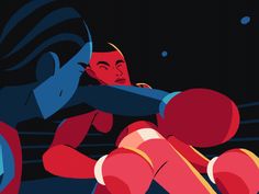 Vector Motion Graphics, Boxing Animation, Sports Motion Graphics, Animation Movement, Boxing Aesthetic, Story Boarding, Web Animation, Retro Games Poster