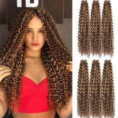 PRICES MAY VARY. Crochet Hair Extensions Material: FEILIMEI Deep Wave Crochet Hair is Made by High Quality Synthetic Fiber.Tangle-free,Light Weight,Soft and Smooth as Human Hair. Quick to Install, Braid Hair & Easy Style to Shawl Hair, Ponytail According to Your Preference. Curly Crochet Hair Size & Weight: 22inch, 90g/Pack, 28inch,110g/Pack, 1Pack/Lot.Wash and Protect Wavy Crochet Hair Like Your Own Hair,You Can Spray More Water or Essential Oil to Hair Care before Installation, Will Be Better Deep Wave Crochet Hair, Wavy Hair With Braid, Ocean Wave Crochet, Curly Crochet Hair, Wavy Crochet, Ocean Wave Crochet Hair, Water Wave Crochet, Crochet Braiding Hair, Wave Crochet