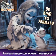 Cute Halloween Flyer Animals Design