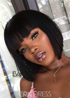 Hair Websites, Black Haircuts, 12 Inch Hair, Bob Haircut, Grunge Hair, Short Bob Hairstyles, Wigs With Bangs, Bobs Haircuts, Hair Products