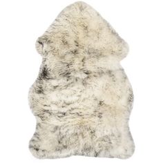 the back end of a sheepskin rug on a white background