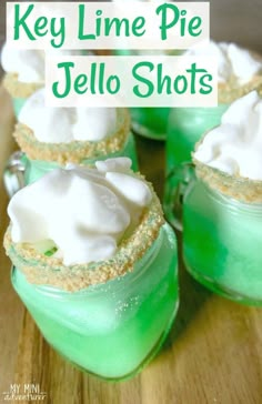 key lime pie jello shots in mason jars