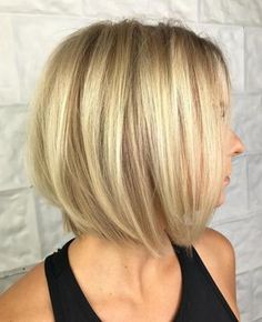 Blonde Bob With Roots Fade Classic Haircut, Bob Haircut For Fine Hair, Haircut And Color, Short Blonde, Haircuts For Fine Hair, Bob Haircut