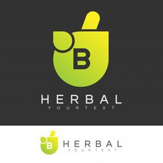 a logo for a company that sells herbs and is designed to look like a mortar