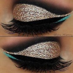 Eyeshadow Singles, Wild Makeup, Smoky Eyes, Blue Eyeshadow, Hooded Eyes, Makeup For Black Women, Glitter Eyeshadow, Makeup Designs