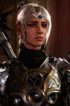 an image of a woman with white hair and armor