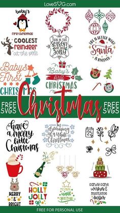 christmas svt files for cricut, silhouettes and other cutting machine designs