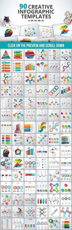 a large poster with many different types of graphics