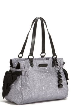 Juicy Couture 'Stardust Glitter Daydreamer' Tote.  Anyone know where I can buy this?  I can't find it anywhere online :[ Handbag Heaven, Cute Purses, Purse Accessories, Cute Bags, Coach Swagger Bag, Leather Handles, Beautiful Bags, Clutch Wallet, Clutch Handbag