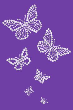 Rhinestone Butterflies - Women's T-shirt Purple Bedazzle Ideas Clothes, Rhinestone Tshirt Designs, Rhinestone Shirt Designs, Rhinestone Tshirts, Rhinestone Designs Pattern, Rhinestone Shirt, Wallpaper Patterns, Pet Style, Phone Wallpaper Patterns